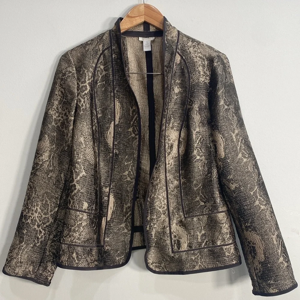 Chico’s‎ luxurious Gold Open Front Blazer Women’s S